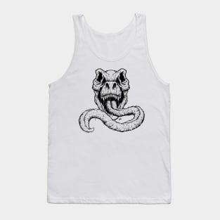 T-Rex Tongue - Lineart Tank Top